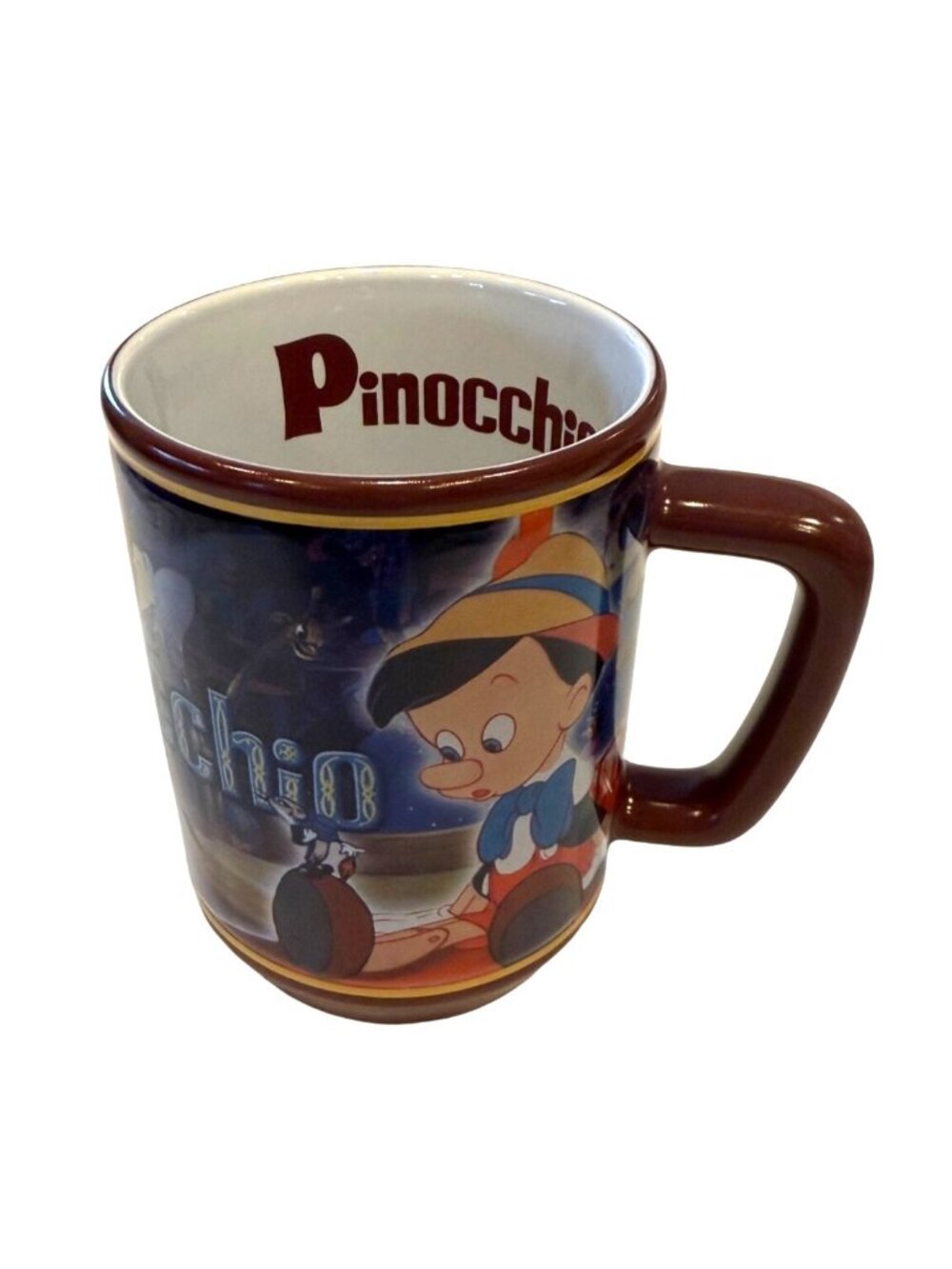 Disney Store Vintage Rare Pinocchio Coffee Tea Ceramic Mug Movie Collectible